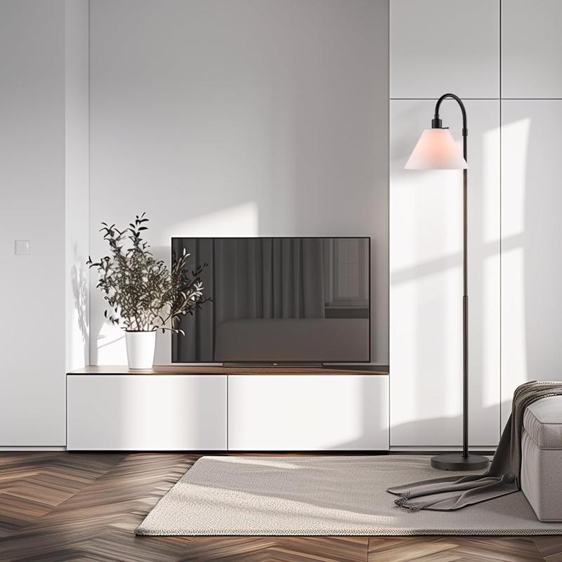 Globe Electric 62 in. Matte Black Floor Lamp