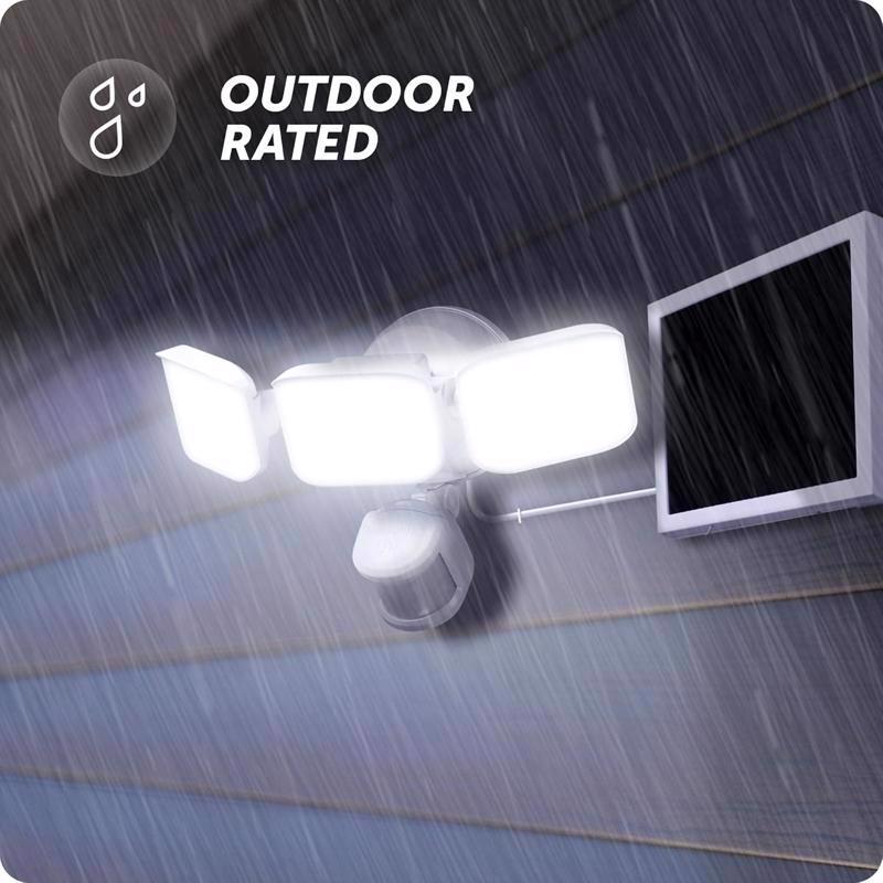 Globe Electric Motion-Sensing Solar Powered LED White Security Light