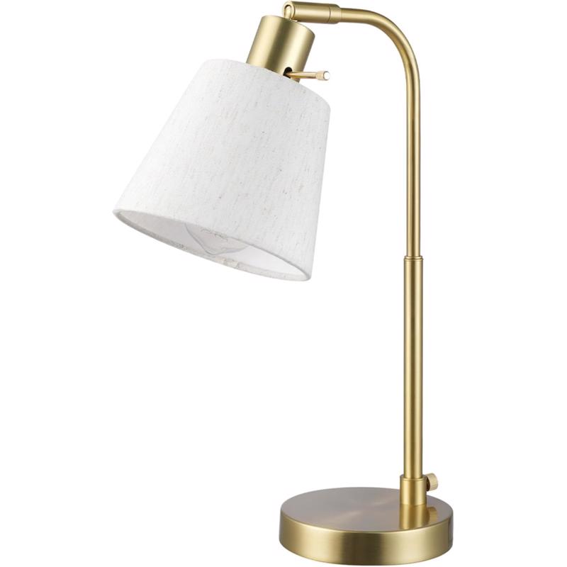 Globe Electric 16.1 in. Matte Brass Desk Lamp