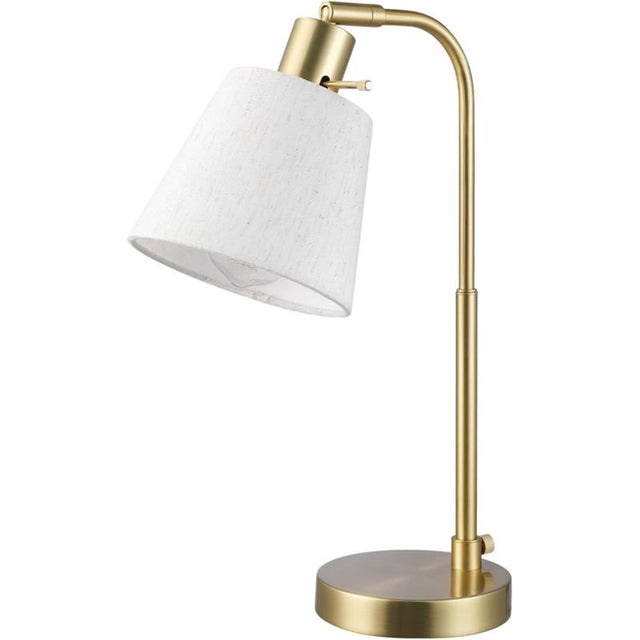 Globe Electric 16.1 in. Matte Brass Desk Lamp