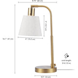 Globe Electric 16.1 in. Matte Brass Desk Lamp