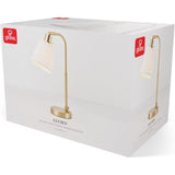 Globe Electric 16.1 in. Matte Brass Desk Lamp