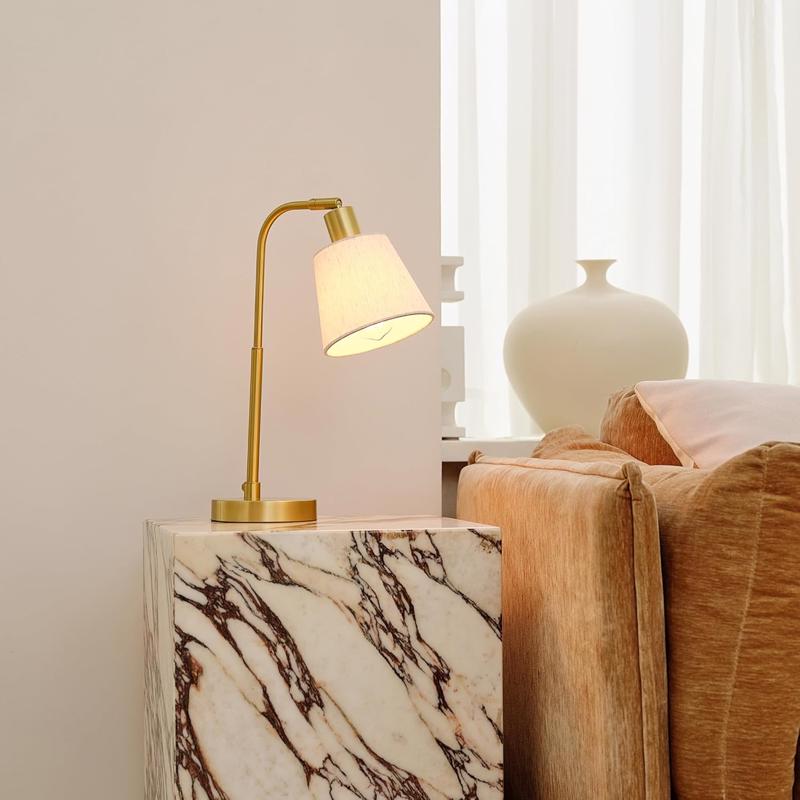 Globe Electric 16.1 in. Matte Brass Desk Lamp