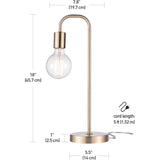 Globe Electric 18 in. Gold Table Lamp
