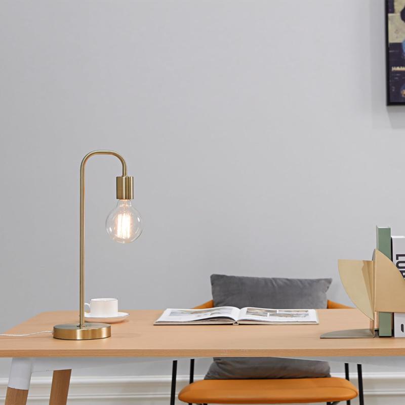 Globe Electric 18 in. Gold Table Lamp
