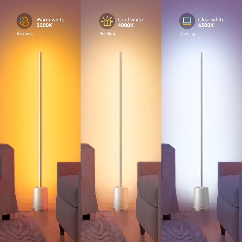 Govee 57.87 in. White Floor Lamp