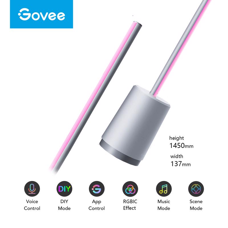 Govee 57.87 in. White Floor Lamp