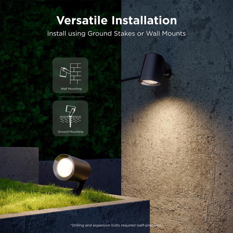 Govee Plug In 36 W LED Smart-Enabled Spotlight 4 pk