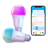 Govee A19 E26 (Medium) Smart-Enabled LED Bulb Color Changing 60 Watt Equivalence 2 pk