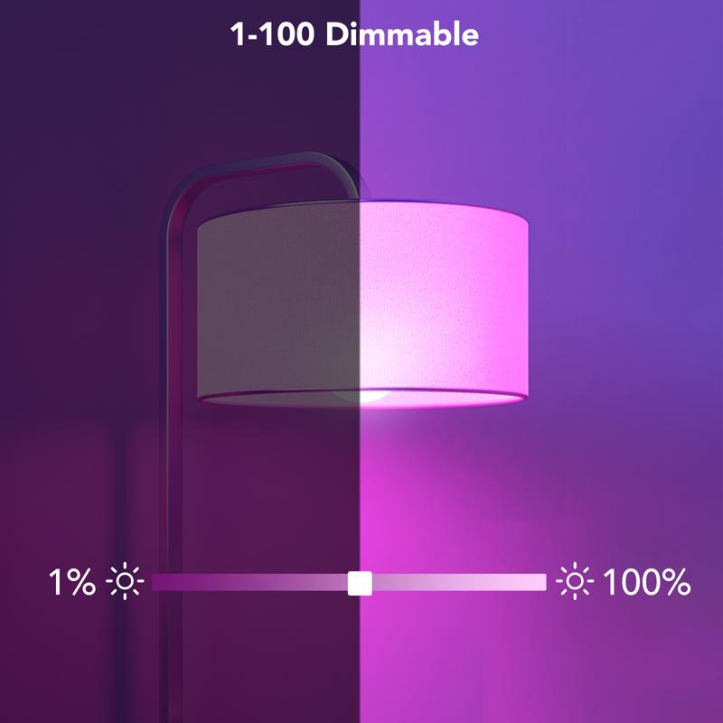 Govee A19 E26 (Medium) Smart-Enabled LED Bulb Color Changing 60 Watt Equivalence 2 pk