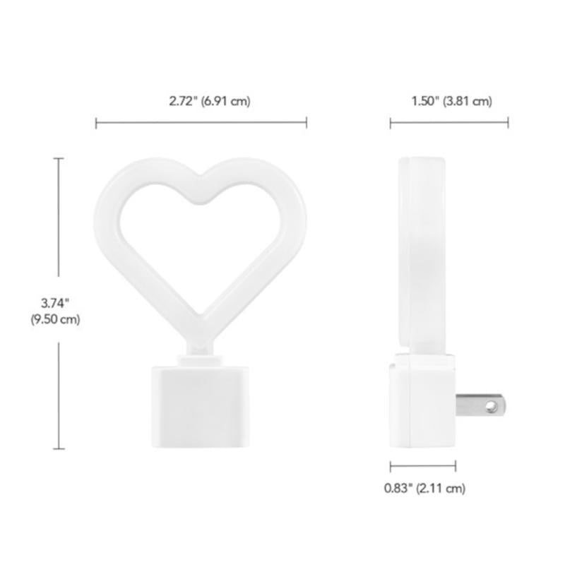 Globe Electric Automatic Plug-in Heart LED Night Light