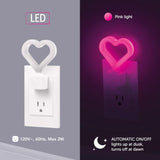 Globe Electric Automatic Plug-in Heart LED Night Light