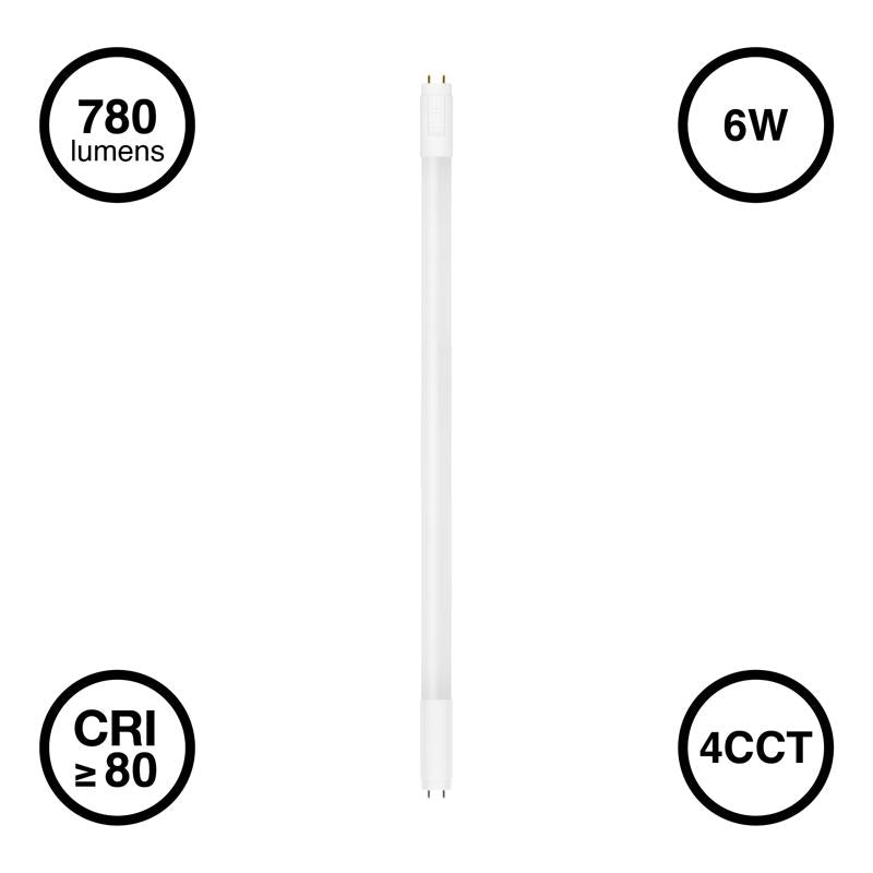 Sylvania T8 CCT 18 in. G13 Linear LED Tube 15 Watt Equivalence 1 pk