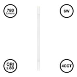 Sylvania T8 CCT 18 in. G13 Linear LED Tube 15 Watt Equivalence 1 pk