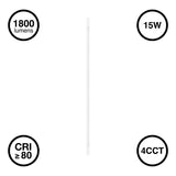 Sylvania T8 CCT 48 in. Medium Bi-Pin Linear LED Tube 32 Watt Equivalence 1 pk
