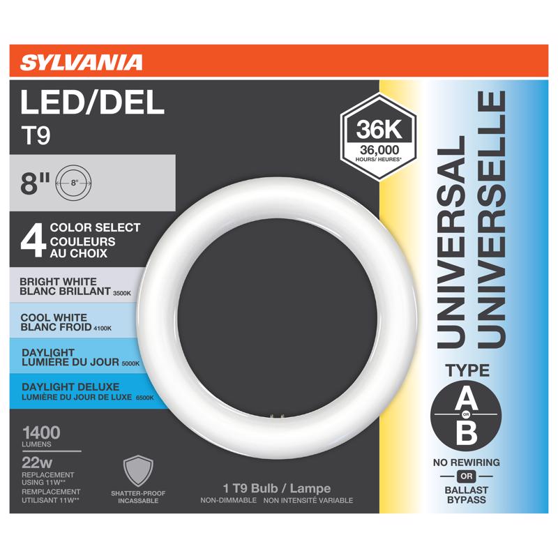 Sylvania T9 CCT 8 in. G10Q Circline LED Tube 22 Watt Equivalence 1 pk