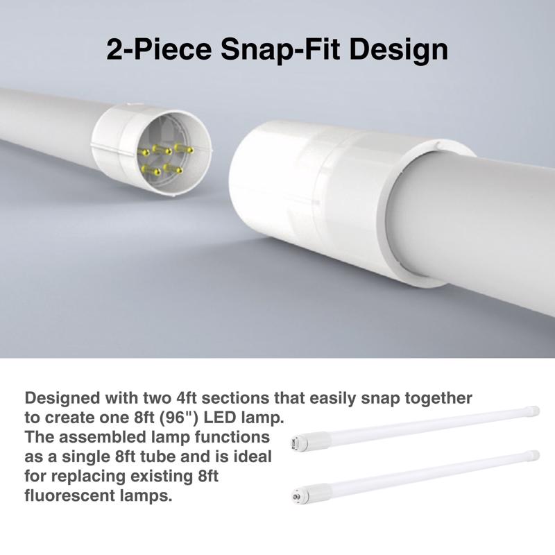 Sylvania Universal A/B LED 5000K 96 in. Single Pin Linear T8 LED Tube 75 Watt Equivalence 1 pk