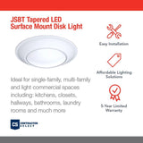 Lithonia Lighting 1.16 in. H X 7.72 in. W X 7.72 in. L Matte White LED Ceiling Light Fixture