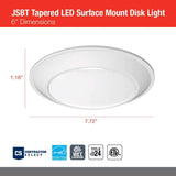 Lithonia Lighting 1.16 in. H X 7.72 in. W X 7.72 in. L Matte White LED Ceiling Light Fixture