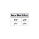 Sigma Engineered Solutions 1/2 in. D Die-Cast Zinc Offset Compression Connector For EMT 1 pk