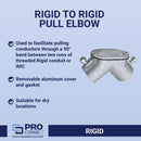 Sigma Engineered Solutions ProConnex 1/2 in. D Die-Cast Zinc Pull Elbow For Rigid/IMC 1 pk