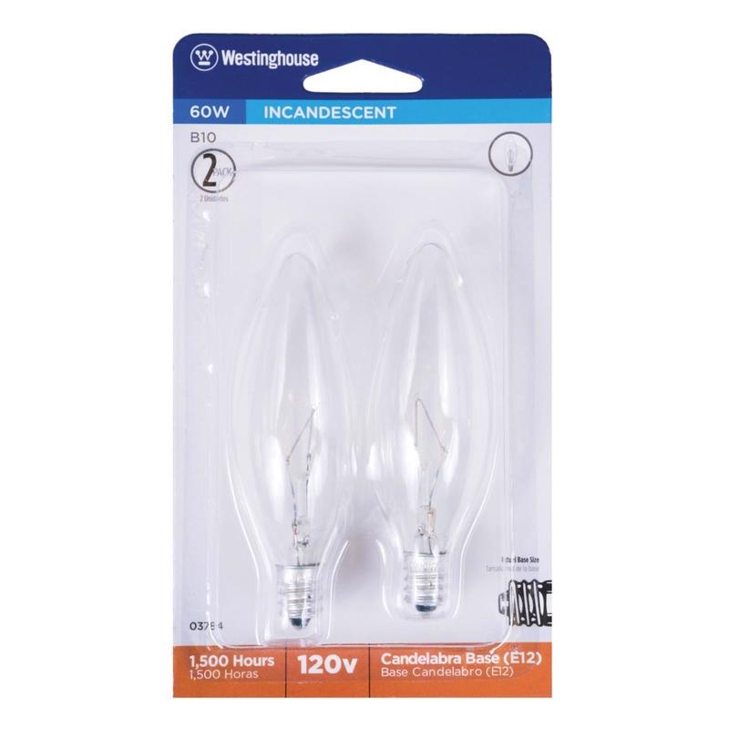 BULB-TORPEDO 60W CLR 2PK