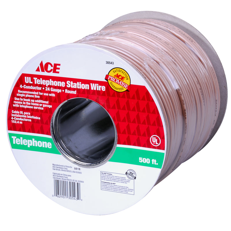 Ace 500 ft. L Ivory Telephone Station Wire