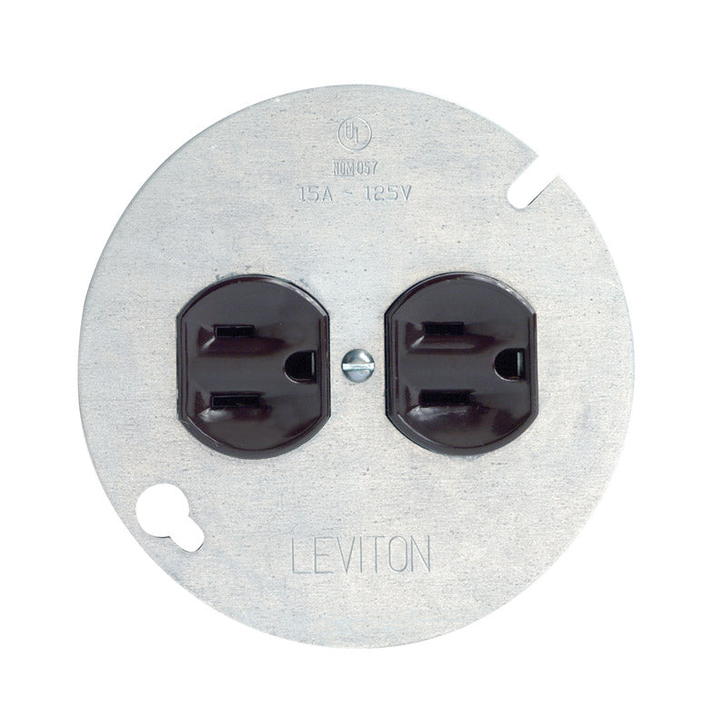 Leviton 15 amps 125 V Brown Outlet 5-15R 1 pk