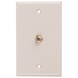 Monster Just Hook It Up Ivory 1 gang Plastic Coaxial Wall Plate 1 pk