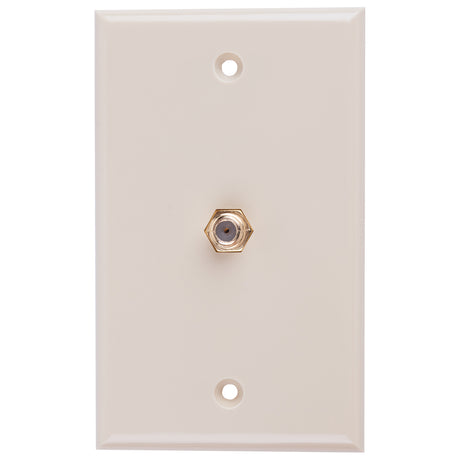 Monster Just Hook It Up Ivory 1 gang Plastic Coaxial Wall Plate 1 pk