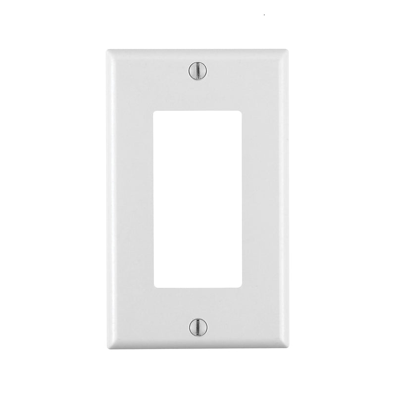 Leviton Decora White 1 gang Thermoset Plastic Decorator Wall Plate 10 pk