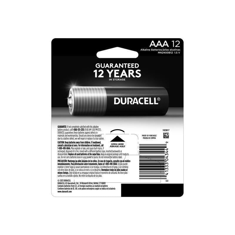 Duracell Coppertop AA Alkaline Batteries 12 pk Carded