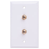 Monster Just Hook It Up White 1 gang Plastic Dual Coax Wall Plate 1 pk