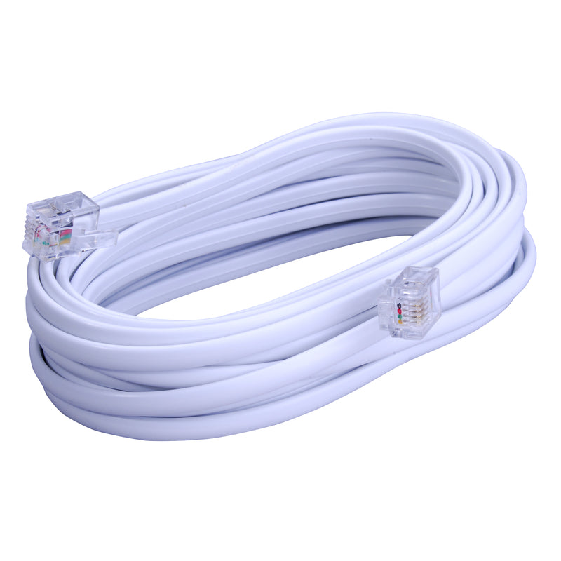 Monster Just Hook It Up 7 ft. L White Modular Telephone Line Cable