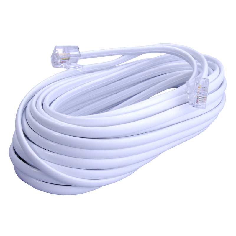 Monster Just Hook It Up 100 ft. L White Telephone Line Cord
