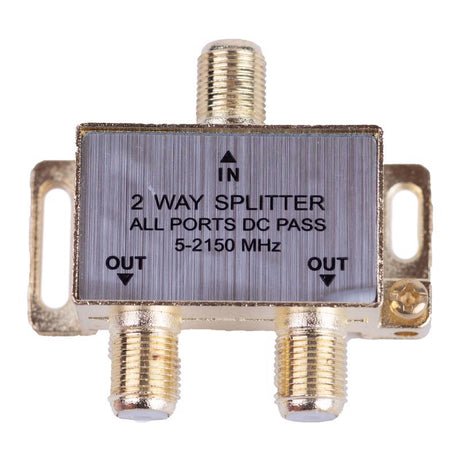 Monster Just Hook It Up 2 Way Coax Splitter 75 ohm 2150 MHz 1 pk