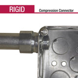 Sigma Engineered Solutions 3/4 in. D Zinc-Plated Steel Compression Connector For Rigid/IMC 1 pk