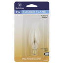BULB-FLICKER 3W CLR CB