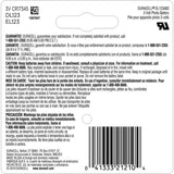 Duracell Lithium 123 3 V 1470 mAh Camera Battery DL123AB2PK 2 pk