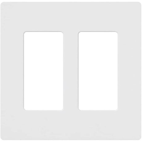 Lutron Claro White 2 gang Plastic Decorator Wall Plate 1 pk
