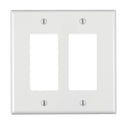 WALLPLAT2G GFCI DECOR WH