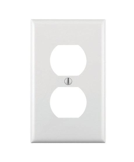 DUPLEX RECP WALPLT 1G WH