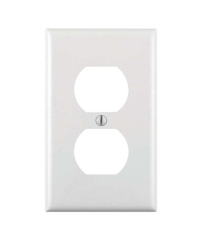 DUPLEX RECP WALPLT 1G WH
