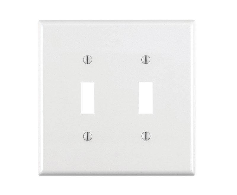 WALLPLATE 2G TOGGLE WH