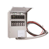 Reliance Controls 30 amps 240 V 2 space 6 circuits Surface Mount Generator Power Transfer Kit