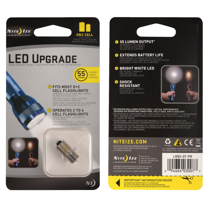 Nite Ize LED Upgrade LED Flashlight Bulb Flanged Base