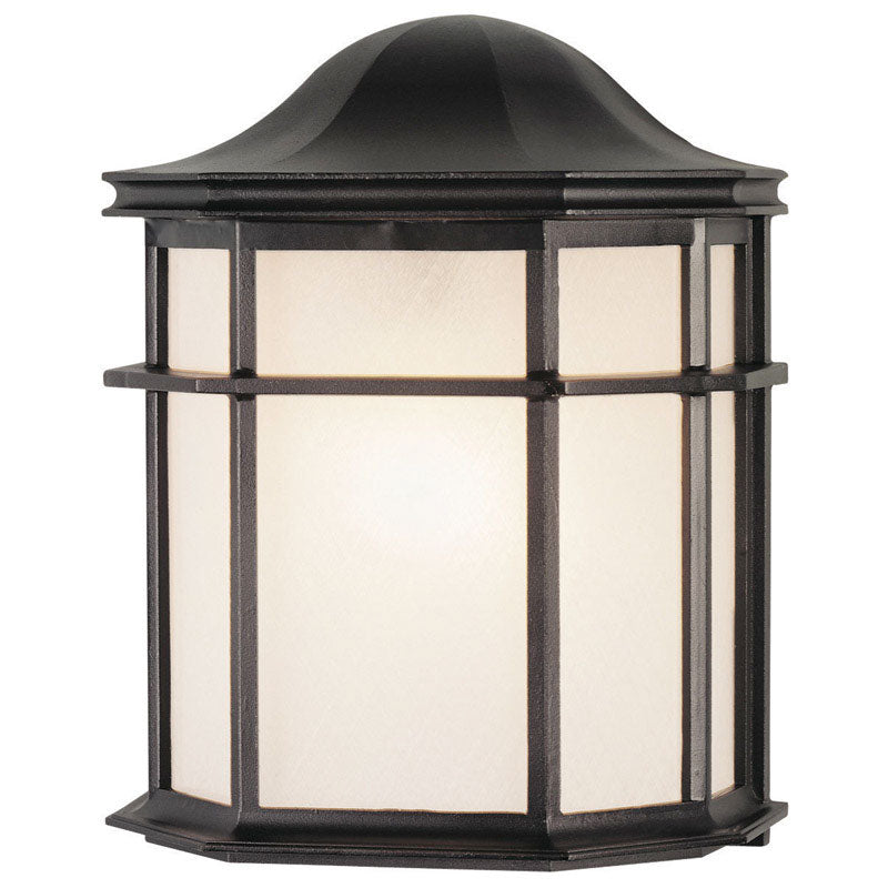 WALL LANTERN 1LT TXT BLK