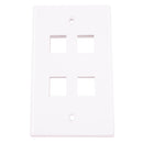 Monster Just Hook It Up White 4 gang Plastic Keystone Wall Plate 1 pk