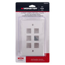 WALLPLATE 6-PORT WHITE