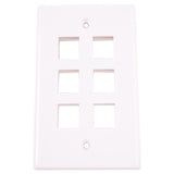 Monster Just Hook It Up White 6 gang Plastic Keystone Wall Plate 1 pk